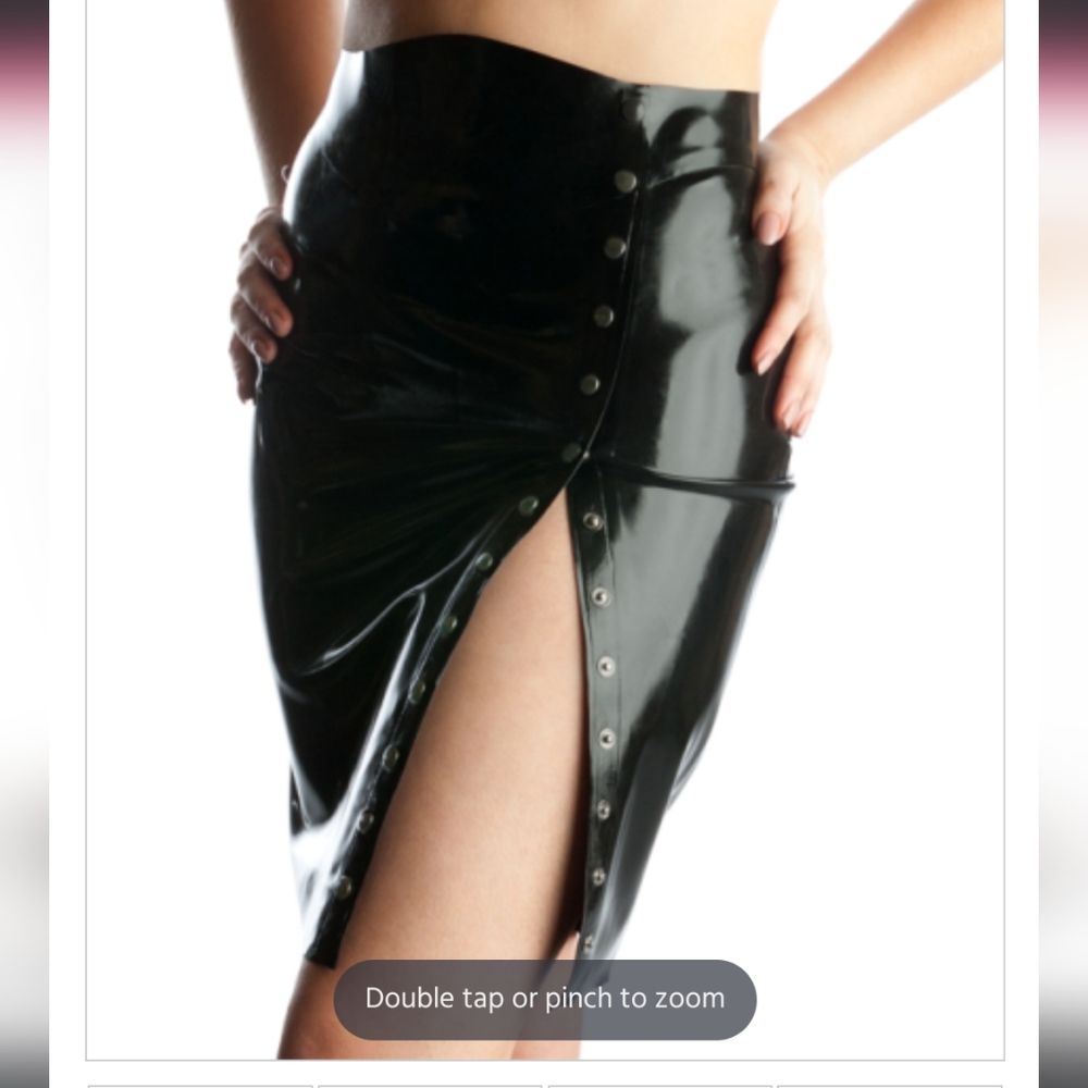 Libidex Latex Women's Marlene Black Hobble Skirt